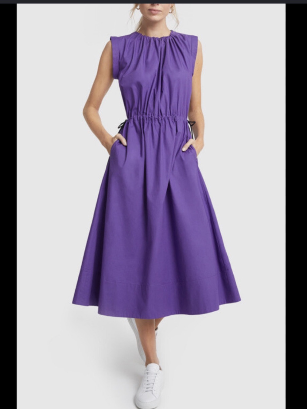 G. Goop Kaci Drawstring Shirt Dress